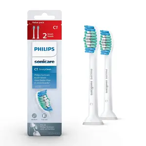 Philips Sonicare Simply Clean Replacement Toothbrush Heads, HX6012/04, 2-pk