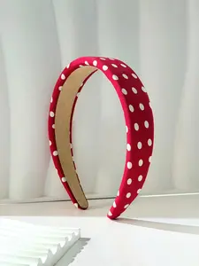 1PC Women's Sweet Polka Dot Hairband, Fashion Contrast Design, Soft Material, High Elasticity, Casual Party Accessory