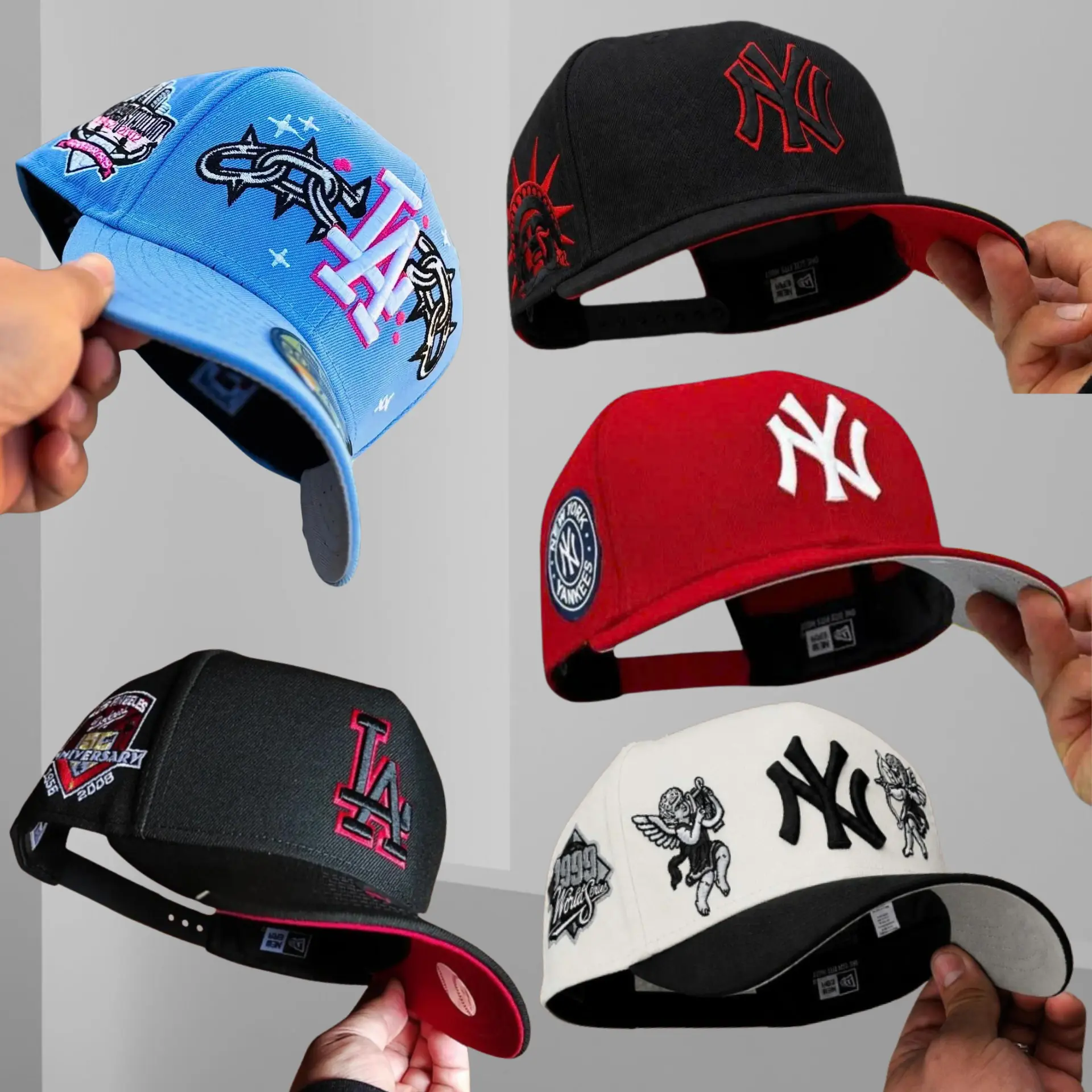 New Era LA Dodgers MLB 9FORTY Baseball Cap – 59FIFTY Inspired Fitted Snapback Hat for Men Women, Adjustable Curved Brim, Unisex Urban Streetwear, Casual Outdoor Fashion, Retro Vintage Sportswear, USA TikTok Trend