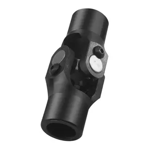 3/4" Round x 3/4" Smooth Round Steering Universal Joint Black 96mm Single U-Joint Shaft