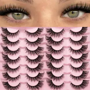 14 Pairs Cross-Border Makeup Eyelashes Curl Cluster Lashes