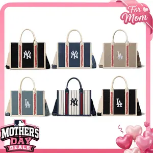 MLB Laptop Tote Bag for Women,Minimalist Crossbody Shoulder Bags for Game Day Essentials & Casual Fan Gear,Anti-Sag Base Detachable Shoulder Strap Shopper Handbag for women, 100-100