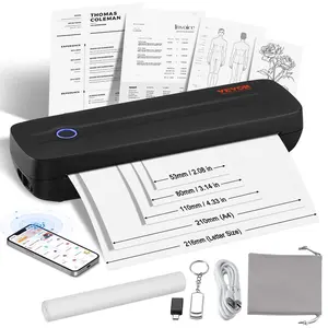 VEVOR Portable Thermal Printer - 2600mAh Battery, 300 DPI, Bluetooth Inkless Mobile Printer for A4, A5 & 8.5" x 11" Thermal Paper, Compatible with iOS, Android & Laptop, for Travel, Office & Home UseVEVOR Super Brand Day