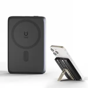 Magnetic Power Bank with Stand, 10000mAh Digital Display Wireless Portable Charger with Built-in Cables, 15W Wireless & 22.5W PD Fast Charging Battery Pack for iPhone 17/16/15/14/13/12 Series & Pro Max