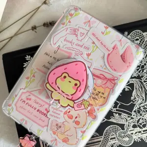 Magnetic Strawberry Matcha Phone & Kindle Grip, Cute Frog Phone Holder, Phone & Kindle Accessories, Bookish Gifts for Bookworms, Bookish Merch