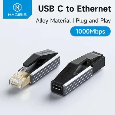 Plugable 2.5G USB C and USB to Ethernet Adapter, 2-in-1 Adapter Compatible with