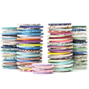 Exrta Slim Washi Tape Set Random Patterns 80 Rolls+ Bundle Printed Super Skinny Decorative Masking Tape Scrapbook Tape for DIY Craft Art Projects Journal  Wrapping (Patterns Printed)