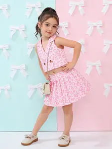 Barbiecore Outfit! Toddler Pink Leopard Blazer & Skirt Set