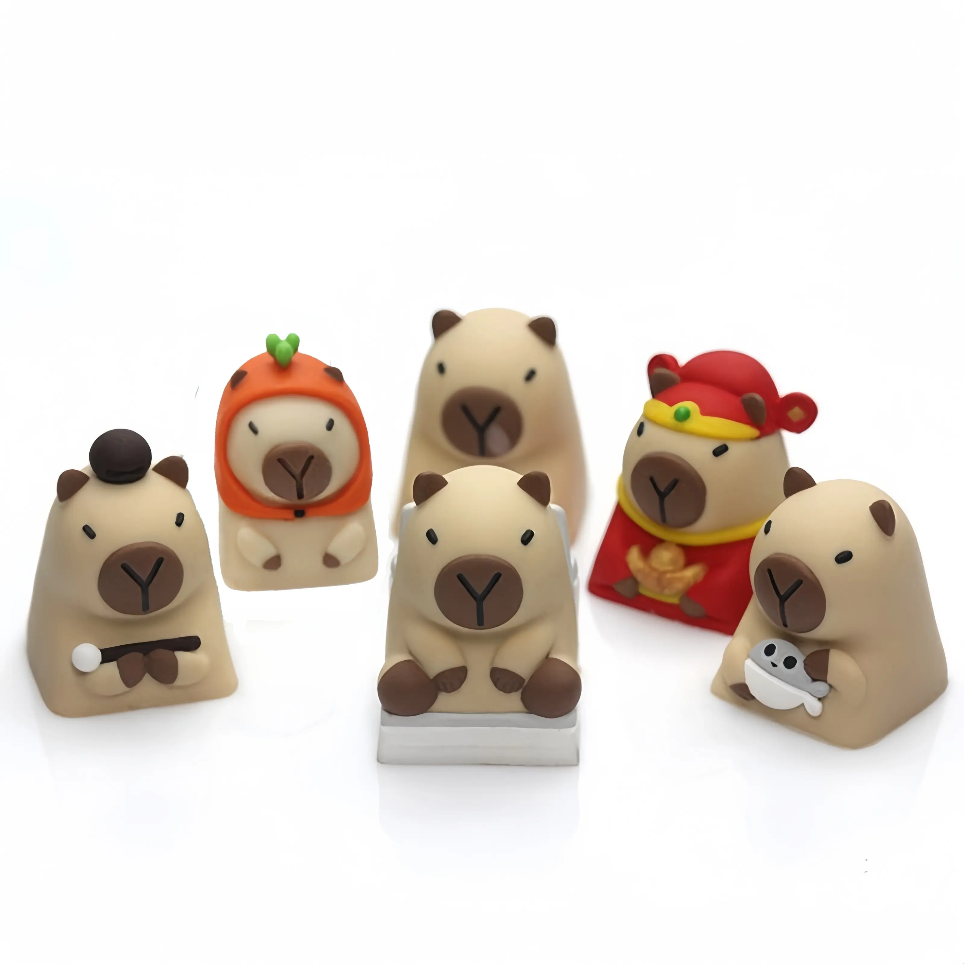 Single Mechanical Keyboard Cute Animal Epoxy Resin Keycap - Adorable Capybara Design, Durable Plastic, OEM Profile, Stylish Gaming and Office Accessory