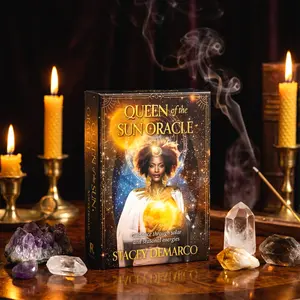 Queen of the Sun Oracle: 44 vibrant hand-illustrated oracle cards infused with symbolism, elemental energy, and mythic storytelling