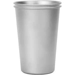 Pure Titanium Drinking Cups 13oz Water Tumblers Ultra-Light Unbreakable Drinking Glasses for Outdoor, Home, Bar (2)