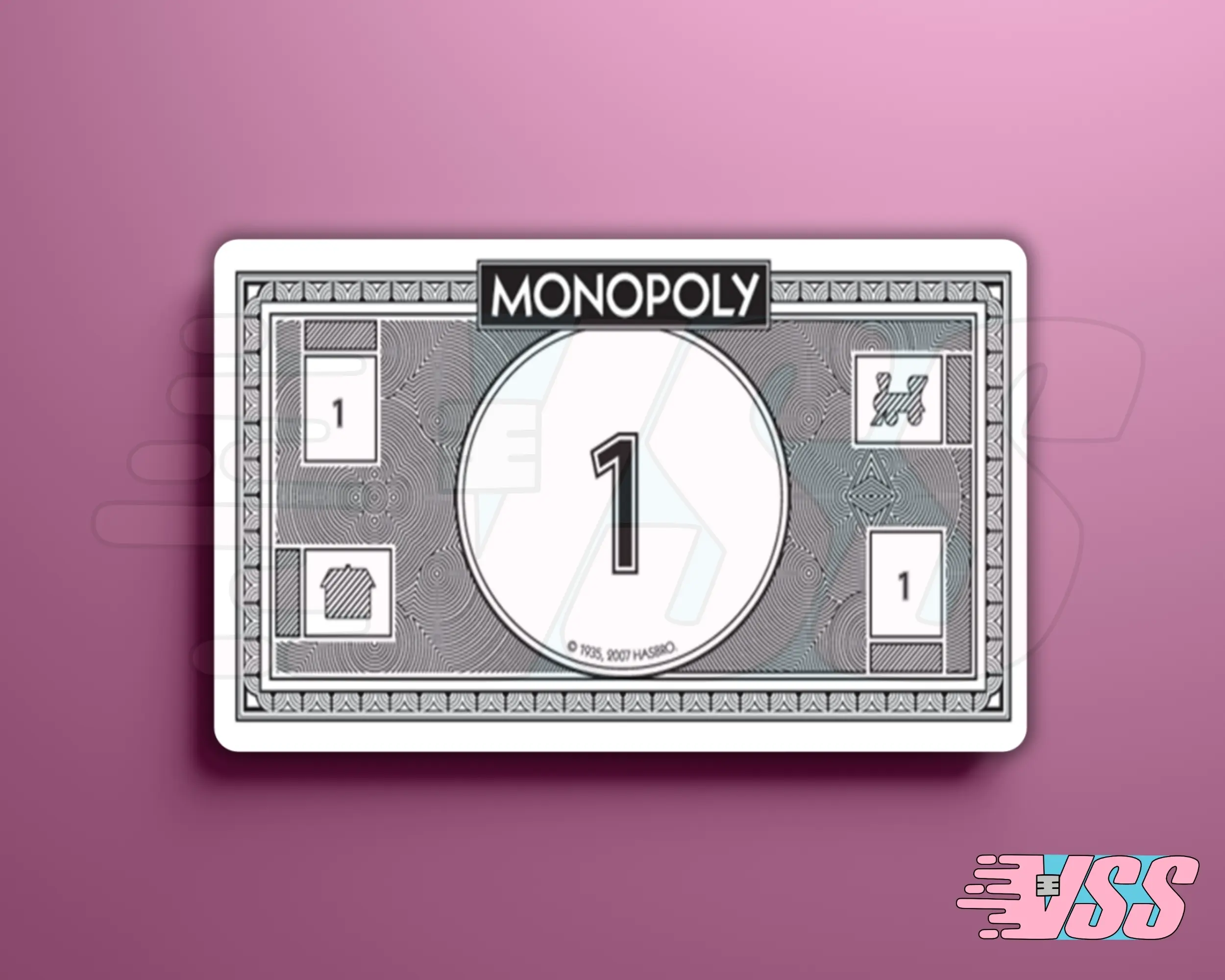Funny Monopoly inspired Vinyl Sticker Cover Funny Monopoly inspired Vinyl Sticker Cover