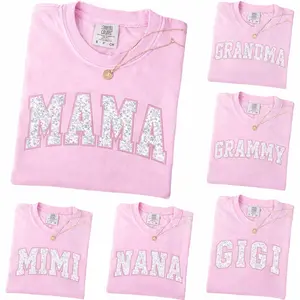 Comfort Colors Custom Mama Shirt, Toile Floral Mama T-Shirt, Personalized Grandma Gift, Custom Nana Shirt, Mimi Gigi Grammy Gammie Auntie Shirt, Mother's Day Gift