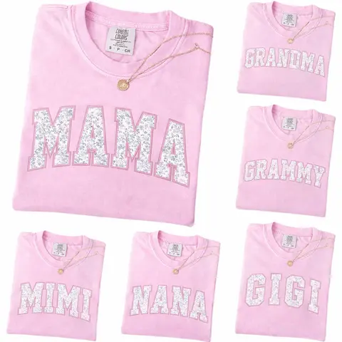 Comfort Colors Custom Mama Shirt, Toile Floral Mama T-Shirt, Personalized Grandma Gift, Custom Nana Shirt, Mimi Gigi Grammy Gammie Auntie Shirt, Mother's Day Gift