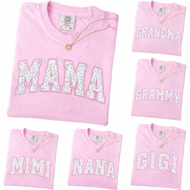 Comfort Colors Custom Mama Shirt, Toile Floral Mama T-Shirt, Personalized Grandma Gift, Custom Nana Shirt, Mimi Gigi Grammy Gammie Auntie Shirt, Mother's Day Gift