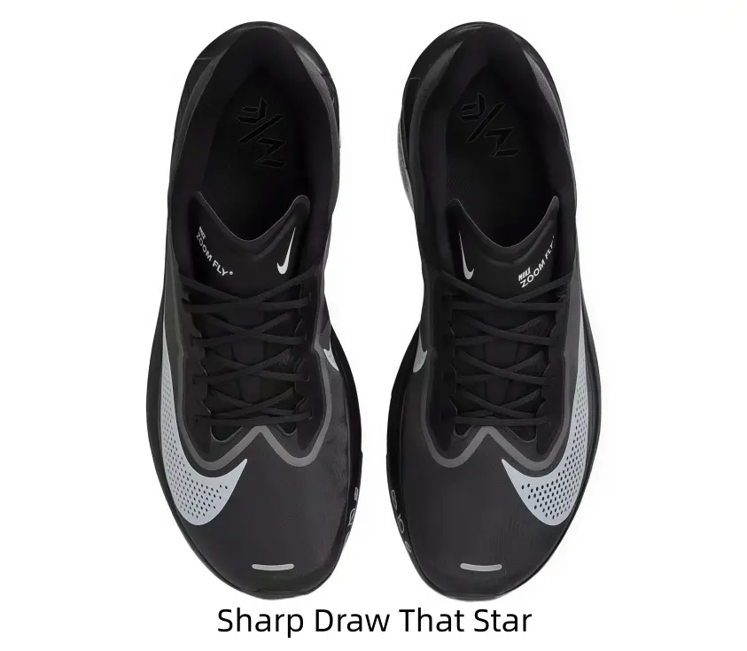 Monochrome Race Footwear Curved Shield Side Graphic Low Cut Lace Up Trainers Built For Track And Road Speed Workouts