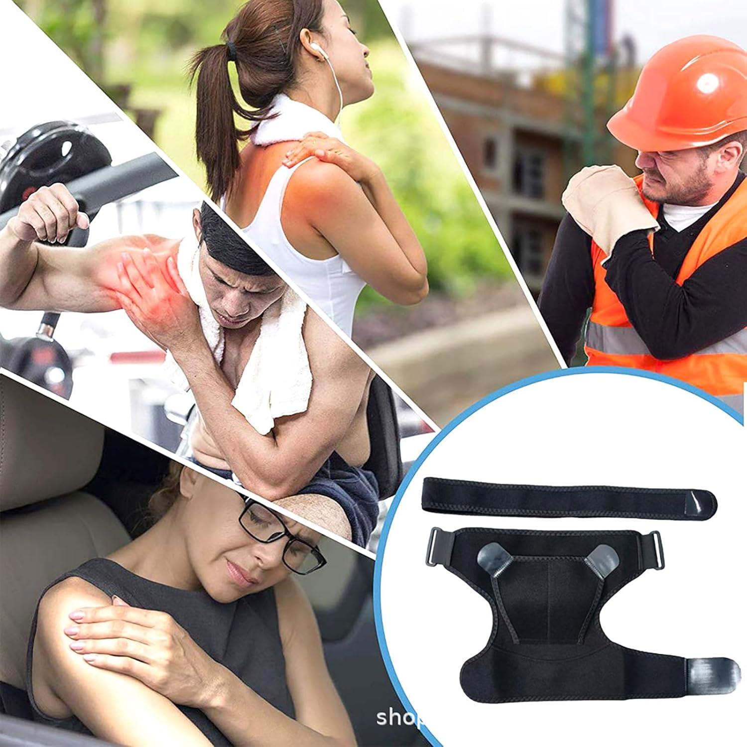 Shoulder Support Brace with Pressure Pad for Men Women, Adjustable Shoulder Brace for Torn Rotator Cuff, Tendonitis, Dislocation, AC Joint, Bursitis, Labrum Tear, Pain, Fits Right or Left Shoulder ,shoulder training strap