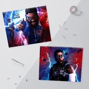 Jey Uso YEET 2026 Wall Calendar, Main Event WWE Calendar, Wrestling Gift, Home & Office Wall Decor