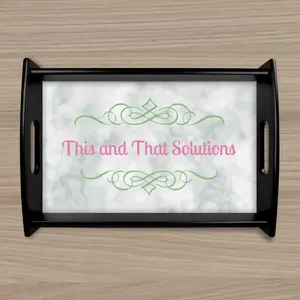 Custom Wood Serving Tray | Personalized Kitchen Accessories | Company Logo