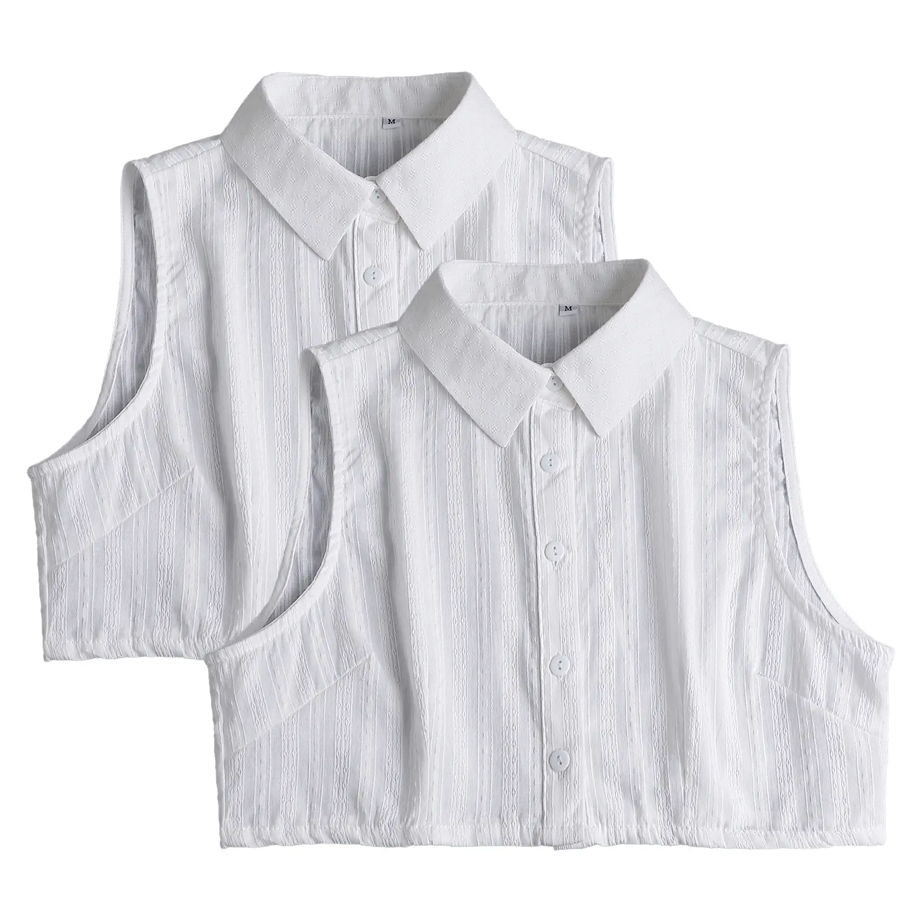 white pointed collar-2pcs