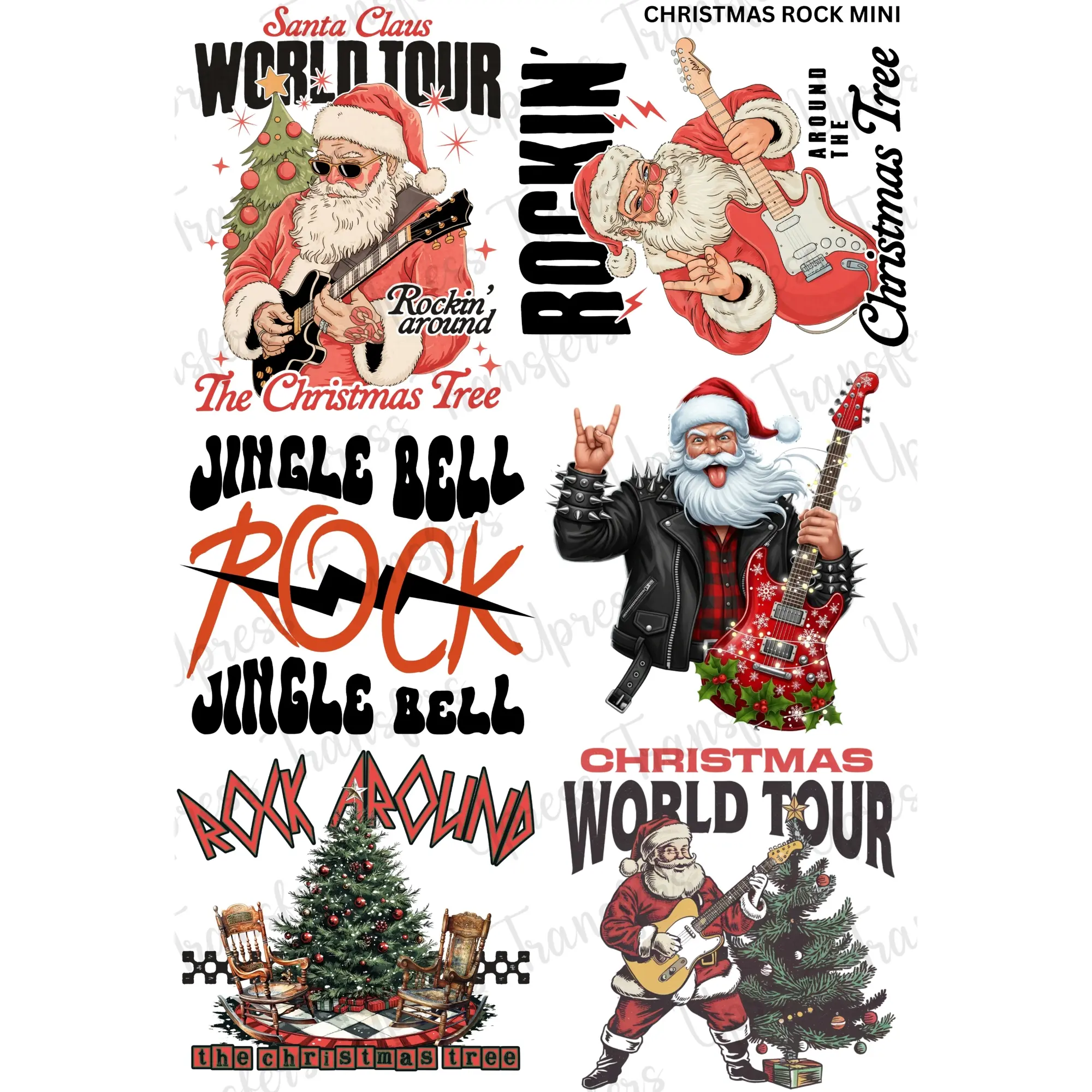 Christmas Rock Mini DTF Transfer Gang Sheet 24.5" x 36" for DIY Enthusiasts with Joy to the World Script & Vintage Nutcrackers Cozy Handmade Aesthetic Perfect for Tees Hoodies & Holiday Market Drops