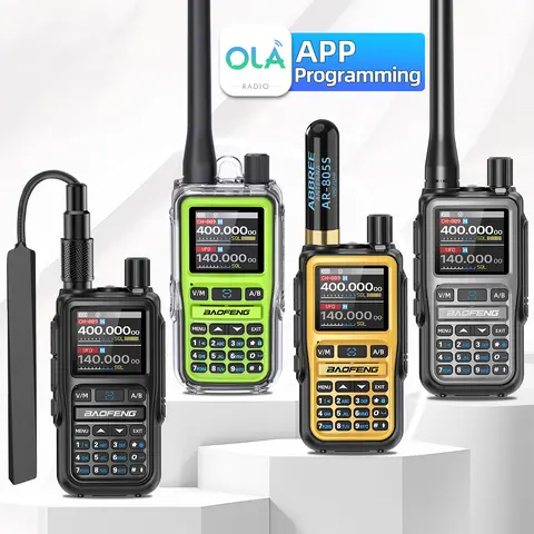 Baofeng UV-5R Mini Ham Handheld Two Way Radio, NOAA Weather Receiver, Rechargeable Walkie Talkie, Dual PTT, APP Programming, Frequency Copy, 999 Channels, USB-C Charging with Headset, Survival Radio