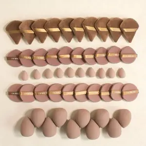 Makeup Sponge & Powder Puff Set, 50pcs/set Wet and Dry Use Makeup Sponge & Powder Puff, Professional Makeup Tools for Women, Cosmetics Makeup Tool, Beauty Sponge, Makeup Puffs