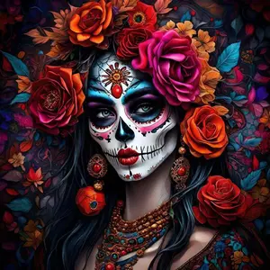 5D DIY full drill round diamond painting - diamond art painting kit red rose crown mosaic, canvas - DIY decorative painting, home wall decor, perfect for Valentine's Day, Independence Day, birthdays, and anniversary gifts Diamond Painting Kits