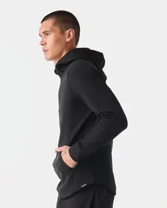 Hawthorne Tech Quarter Zip Hoodie Black Heather, XL