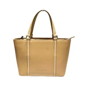 Pre-owned BURBERRY Canvas Shoulder Bags Leather Handbag