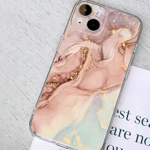 Marble Pattern Phone Case, Anti-drop Cellphone Protective Case, Shockproof Mobile Phone Cover Protector for iPhone 16 15 14 13 12 11 Pro Max Aesthetic