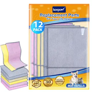 Keepow Double Layer Coconut Shell Silver Wire Mesh Knit Cleaning Cloth (4 pink + 4 gray + 4 yellow) 25*25cm