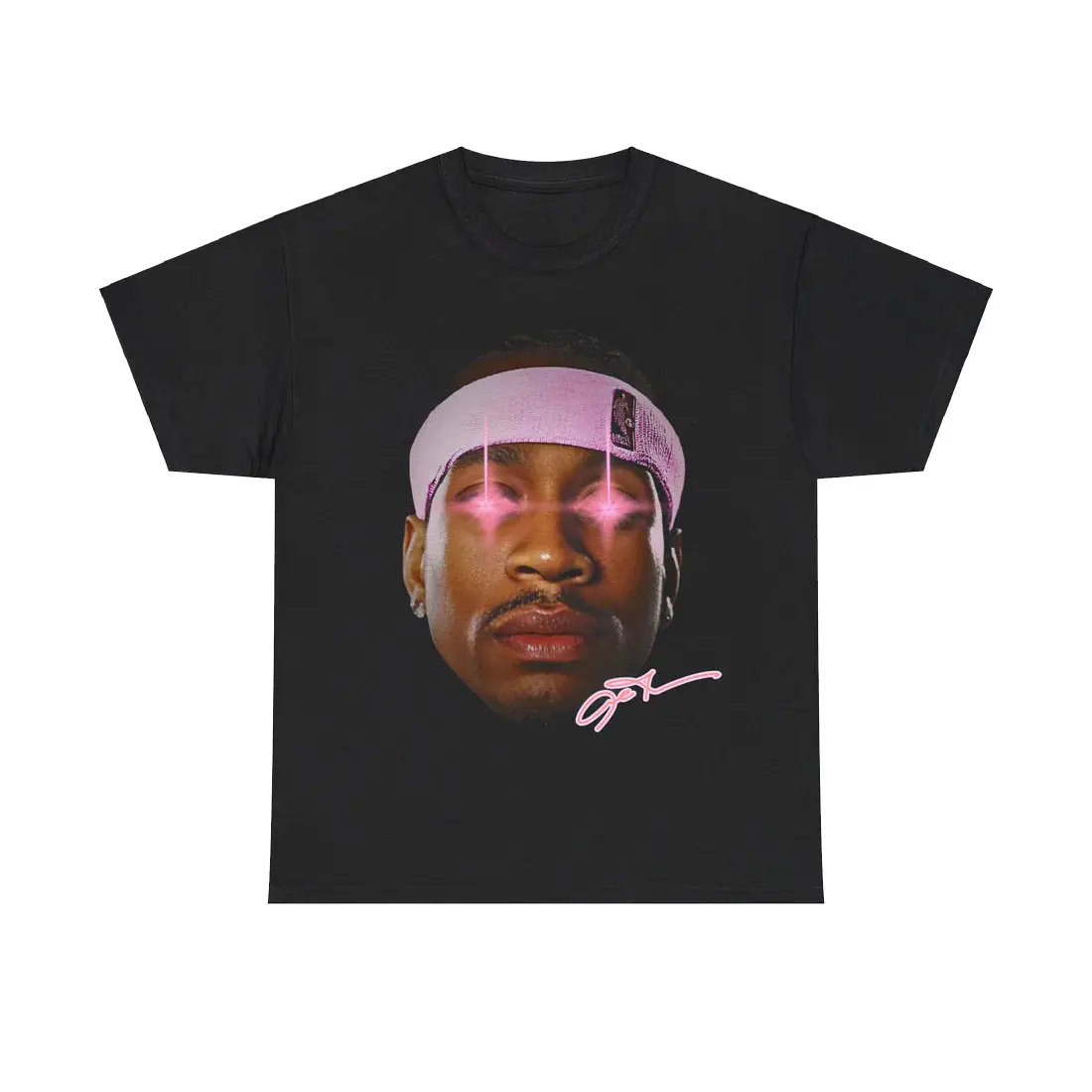 Big Head Allen Iverson TEE Print Short Sleeve T-Shirt