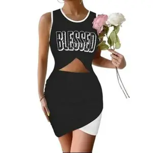 Sleeveless Bodycon Dress Jersey-Like Design Created By WiseExpressions casual dresses
