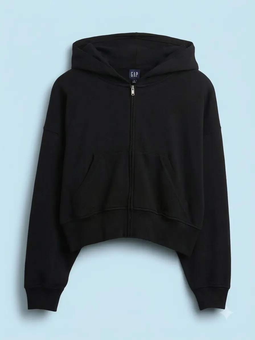 VintageSoft Terry Zip Up Hoodie Soft French Terry Cotton Full Zip Hooded Sweatshirt Long Sleeve Casual Outerwear
