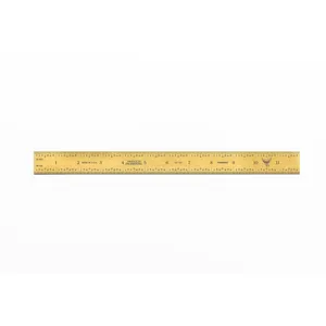 Gold Titanium Nitride Plated Rigid Rulers - Full English Graduations