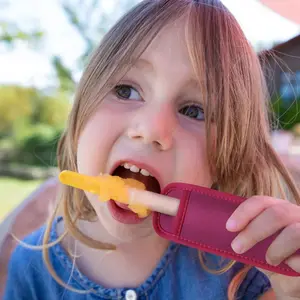 Neoprene Ice Pop Sleeves Reusable Antifreezing Popsicle Holders Bags Ice Cream Insulator Sleeves for Kids and Beach Party NONE