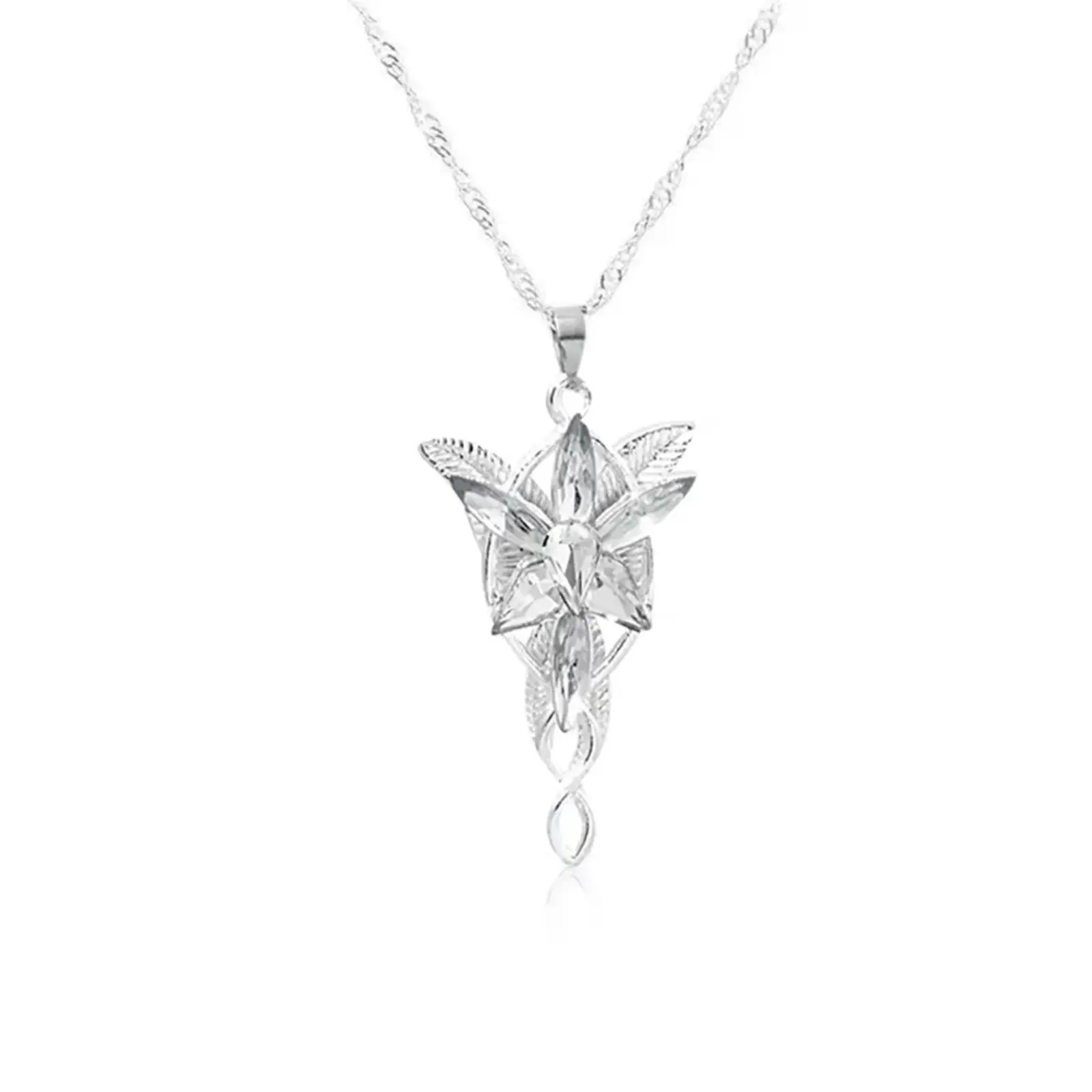 Twilight Star Crystal Pendant Necklace for Women, Elf Princess Inspired Choker, Elegant Fashion Jewelry Gift