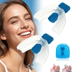 2 Pcs Stop Snoring Device Mouthpiece Fights Snoring Relieves Sleep Apnea and Prevents Bruxism Teeth Grinding Guard