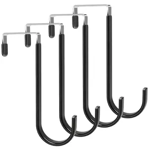 Metal Door Hooks with Silicone Layer, Anti-Slip Floral Hooks, 4-Pack, Coat Backpack Bathroom Hooks, Durable and Stylish, Wall Mount Hook