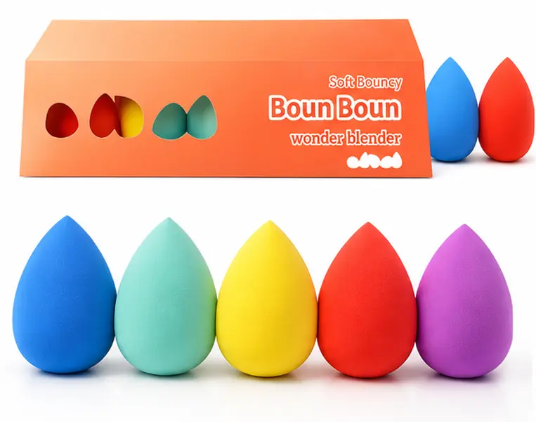 Makeup Sponge Set, 5 Pack Foundation Beauty Sponges & Soft Blenders | Micro-Porous Low Absorption for Liquid, Cream & Powder Makeup, Latex-Free, Vegan & Cruelty-Free, Reusable & Durable