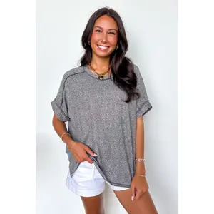 Sunday Muse Melange High Low Tee - BACK IN STOCK