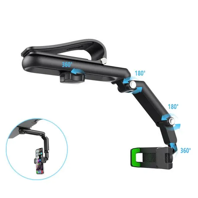 New 1080° Multi-function Sun Visor Universal 360 Degree Rotating Phone Holder Suitable for Any Scene Car Holder - Rotatable and Retractable MagSafe Foldable