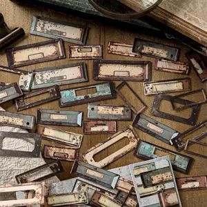 Cowhide Hard Card Paper Base Stickers, 180 Sheets Office Use Coffee Cup File Base, Scratch-Resistant Decorative Sticker Pack, Adhesive Stickers