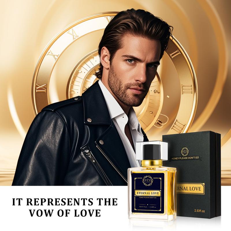 YCZ Eternal Love Perfume 2.6oz 75ml Aromatic Adjustable Concentration Fragrance with Musk Ambergris Jasmine Rose Patchouli Fruity Notes Vanilla Scent Eau De Parfume for Daily Use