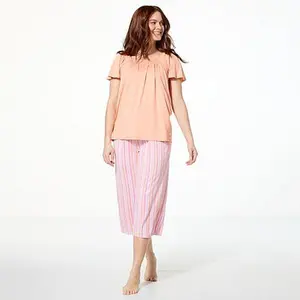 Comfort Code 2-piece Soft & Light Top and Capri Pant Sleep Set