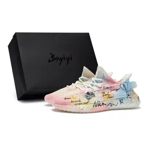 Adidas Originals Yeezy Boost 350 V2 Custom Sneakers with Waterproof and Breathable Low-Top Design for Men and Women Trending Shoes, House White Official Shoes to Get / Maison Mihara