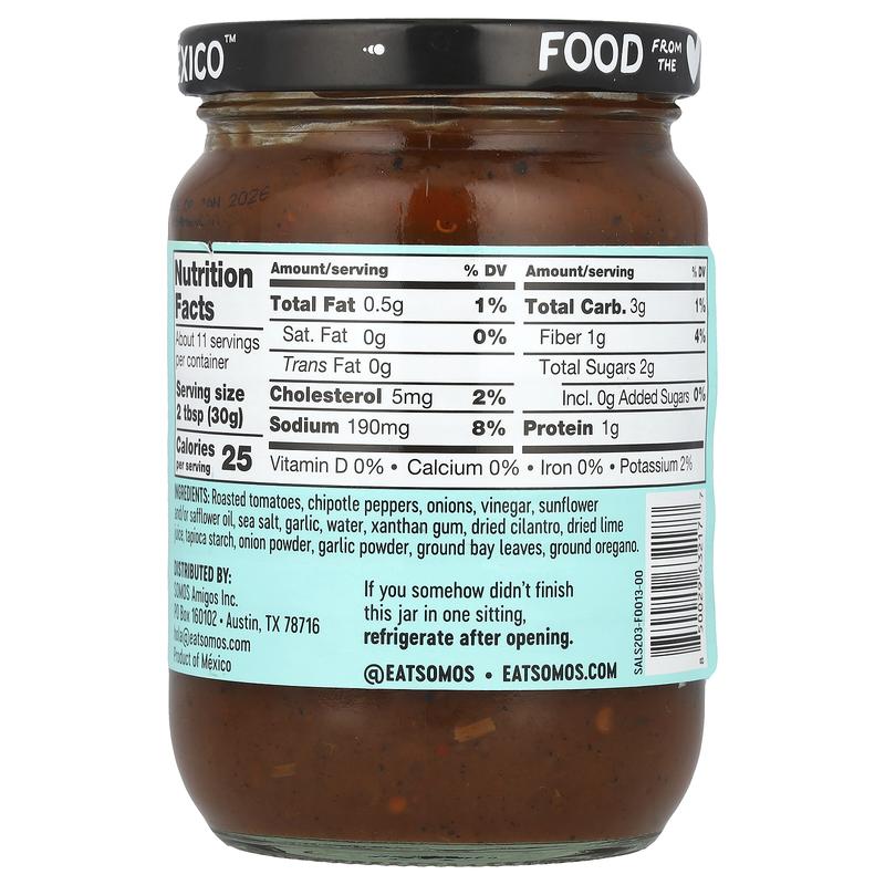 Somos Smoky Chipotle Salsa, Medium , 12 oz (340 g)