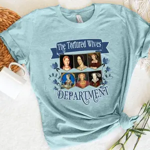 Tudor Wives History T-Shirt - Anne Boleyn, Henry Viii, Queens Of England - Musical Six Inspired Tee