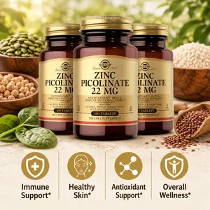 Zinc Picolinate 22 mg, 100 Tablets - Promotes Healthy Skin - Supports Immune System, Normal Taste & Vision - Antioxidant – Non-GMO, Vegan, Gluten Free, Kosher - 100 Servings